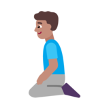 Man Kneeling: Medium Skin Tone on Microsoft Windows 11 November 2021 Update
