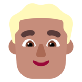Man: Medium Skin Tone, Blond Hair on Microsoft Windows 11 November 2021 Update