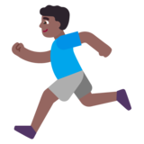 Man Running: Medium-Dark Skin Tone on Microsoft Windows 11 November 2021 Update