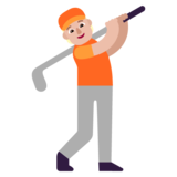 Person Golfing: Medium-Light Skin Tone on Microsoft Windows 11 November 2021 Update