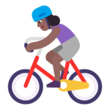 Woman Biking: Medium-Dark Skin Tone on Microsoft Windows 11 November 2021 Update