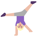 Woman Cartwheeling: Medium-Light Skin Tone on Microsoft Windows 11 November 2021 Update
