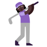 Woman Golfing: Dark Skin Tone on Microsoft Windows 11 November 2021 Update