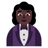 Woman in Tuxedo: Dark Skin Tone on Microsoft Windows 11 November 2021 Update
