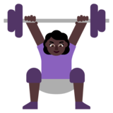 Woman Lifting Weights: Dark Skin Tone on Microsoft Windows 11 November 2021 Update