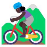 Woman Mountain Biking: Dark Skin Tone on Microsoft Windows 11 November 2021 Update