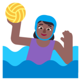 Woman Playing Water Polo: Medium-Dark Skin Tone on Microsoft Windows 11 November 2021 Update