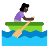 Woman Rowing Boat: Dark Skin Tone on Microsoft Windows 11 November 2021 Update