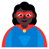 Woman Superhero: Dark Skin Tone on Microsoft Windows 11 November 2021 Update