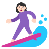 Woman Surfing: Light Skin Tone on Microsoft Windows 11 November 2021 Update