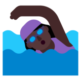 Woman Swimming: Dark Skin Tone on Microsoft Windows 11 November 2021 Update