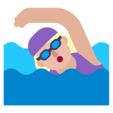 Woman Swimming: Medium-Light Skin Tone on Microsoft Windows 11 November 2021 Update