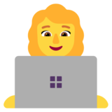 Woman Technologist on Microsoft Windows 11 November 2021 Update