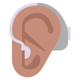 Ear with Hearing Aid: Medium Skin Tone on Microsoft Windows 11 22H2