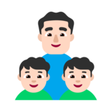 Family - Man: Light Skin Tone, Boy: Light Skin Tone, Boy: Light Skin Tone on Microsoft Windows 11 22H2