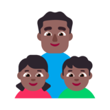 Family - Man: Medium-Dark Skin Tone, Girl: Medium-Dark Skin Tone, Boy: Medium-Dark Skin Tone on Microsoft Windows 11 22H2