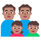 Family - Man: Medium Skin Tone, Man: Medium Skin Tone, Girl: Medium Skin Tone, Boy: Medium Skin Tone on Microsoft Windows 11 22H2