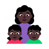 Family - Woman: Dark Skin Tone, Girl: Dark Skin Tone, Boy: Dark Skin Tone on Microsoft Windows 11 22H2