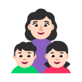 Family - Woman: Light Skin Tone, Boy: Light Skin Tone, Girl: Light Skin Tone on Microsoft Windows 11 22H2