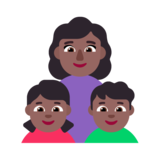 Family - Woman: Medium-Dark Skin Tone, Girl: Medium-Dark Skin Tone, Boy: Medium-Dark Skin Tone on Microsoft Windows 11 22H2