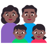 Family - Woman: Medium-Dark Skin Tone, Man: Medium-Dark Skin Tone, Boy: Medium-Dark Skin Tone, Girl: Medium-Dark Skin Tone on Microsoft Windows 11 22H2