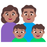Family - Woman: Medium Skin Tone, Man: Medium Skin Tone, Boy: Medium Skin Tone, Boy: Medium Skin Tone on Microsoft Windows 11 22H2