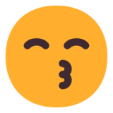 Kissing Face with Smiling Eyes on Microsoft Windows 11 22H2