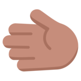 Leftwards Hand: Medium Skin Tone on Microsoft Windows 11 22H2