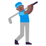 Man Golfing: Medium-Dark Skin Tone on Microsoft Windows 11 22H2
