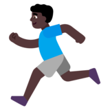 Man Running: Dark Skin Tone on Microsoft Windows 11 22H2