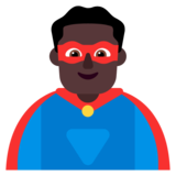 Man Superhero: Dark Skin Tone on Microsoft Windows 11 22H2