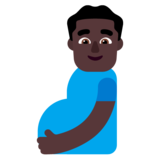 Pregnant Man: Dark Skin Tone on Microsoft Windows 11 22H2