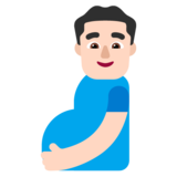 Pregnant Man: Light Skin Tone on Microsoft Windows 11 22H2