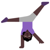 Woman Cartwheeling: Dark Skin Tone on Microsoft Windows 11 22H2
