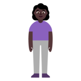 Woman Standing: Dark Skin Tone on Microsoft Windows 11 22H2