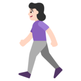 Woman Walking: Light Skin Tone on Microsoft Windows 11 22H2