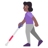 Woman with White Cane: Medium-Dark Skin Tone on Microsoft Windows 11 22H2