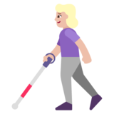 Woman with White Cane: Medium-Light Skin Tone on Microsoft Windows 11 22H2