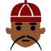 Person with Skullcap: Medium-Dark Skin Tone on Microsoft Windows 10