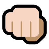 Oncoming Fist: Light Skin Tone on Microsoft Windows 10 Anniversary Update