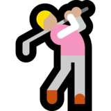 Person Golfing: Medium-Light Skin Tone on Microsoft Windows 10 Anniversary Update
