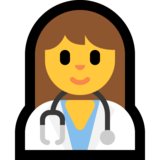 Woman Health Worker on Microsoft Windows 10 Creators Update