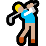Person Golfing: Medium-Light Skin Tone on Microsoft Windows 10 Creators Update