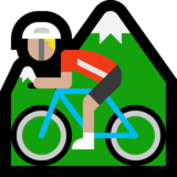Man Mountain Biking: Medium-Light Skin Tone on Microsoft Windows 10 Creators Update