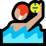 Man Playing Water Polo: Medium-Light Skin Tone on Microsoft Windows 10 Creators Update