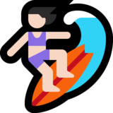 Woman Surfing: Light Skin Tone on Microsoft Windows 10 Creators Update