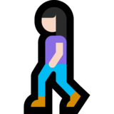 Woman Walking: Light Skin Tone on Microsoft Windows 10 Creators Update