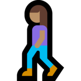 Woman Walking: Medium Skin Tone on Microsoft Windows 10 Creators Update