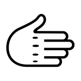 Rightwards Hand on Noto Emoji Font 15.0