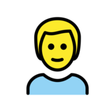 Man: Blond Hair on OpenMoji 12.0
